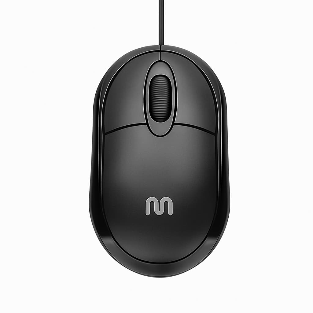 Mouse Multilaser Com Fio Classic Conexão USB 1200dpi