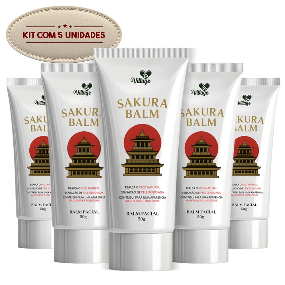 kit 5 Balm Facial Sakura Balm – Vittage | Pele Suave, Lisa e Hidratada