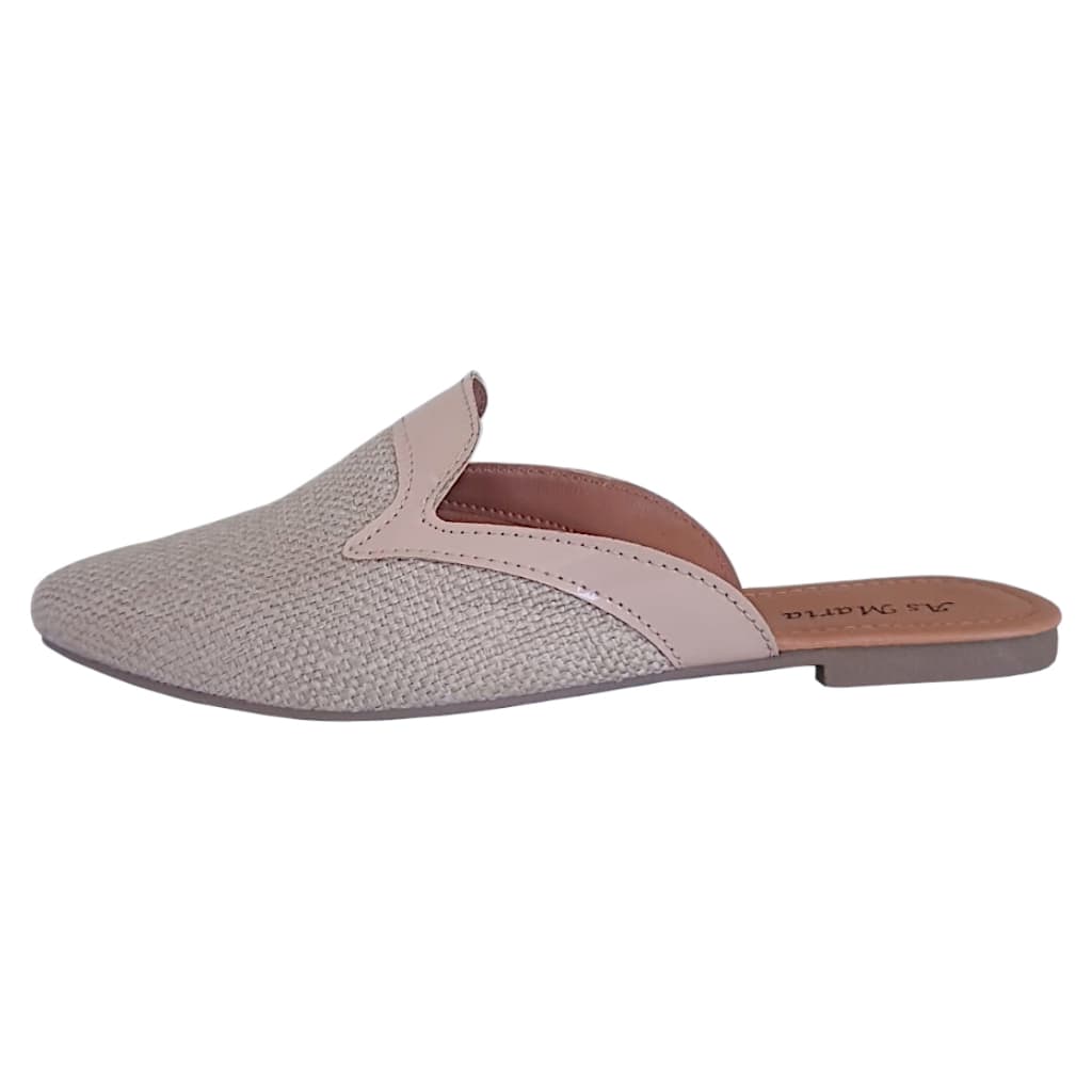 Sapatilha Mule Feminina Tecido Confortável e Resistente Nº 34 ao 44 Cor Palha Casual