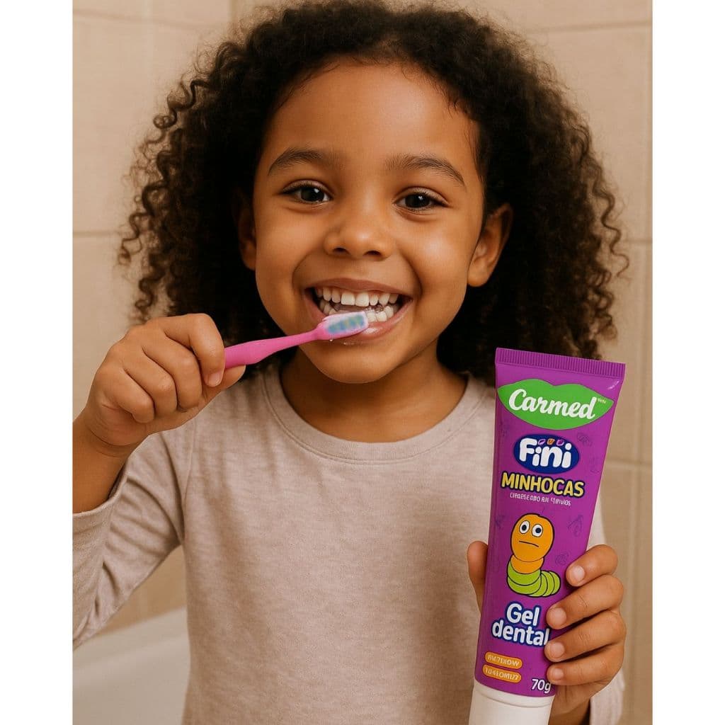 GEL DENTAL CARMED MINHOCAS COM FLÚOR + ANTICÁRIES 70g
