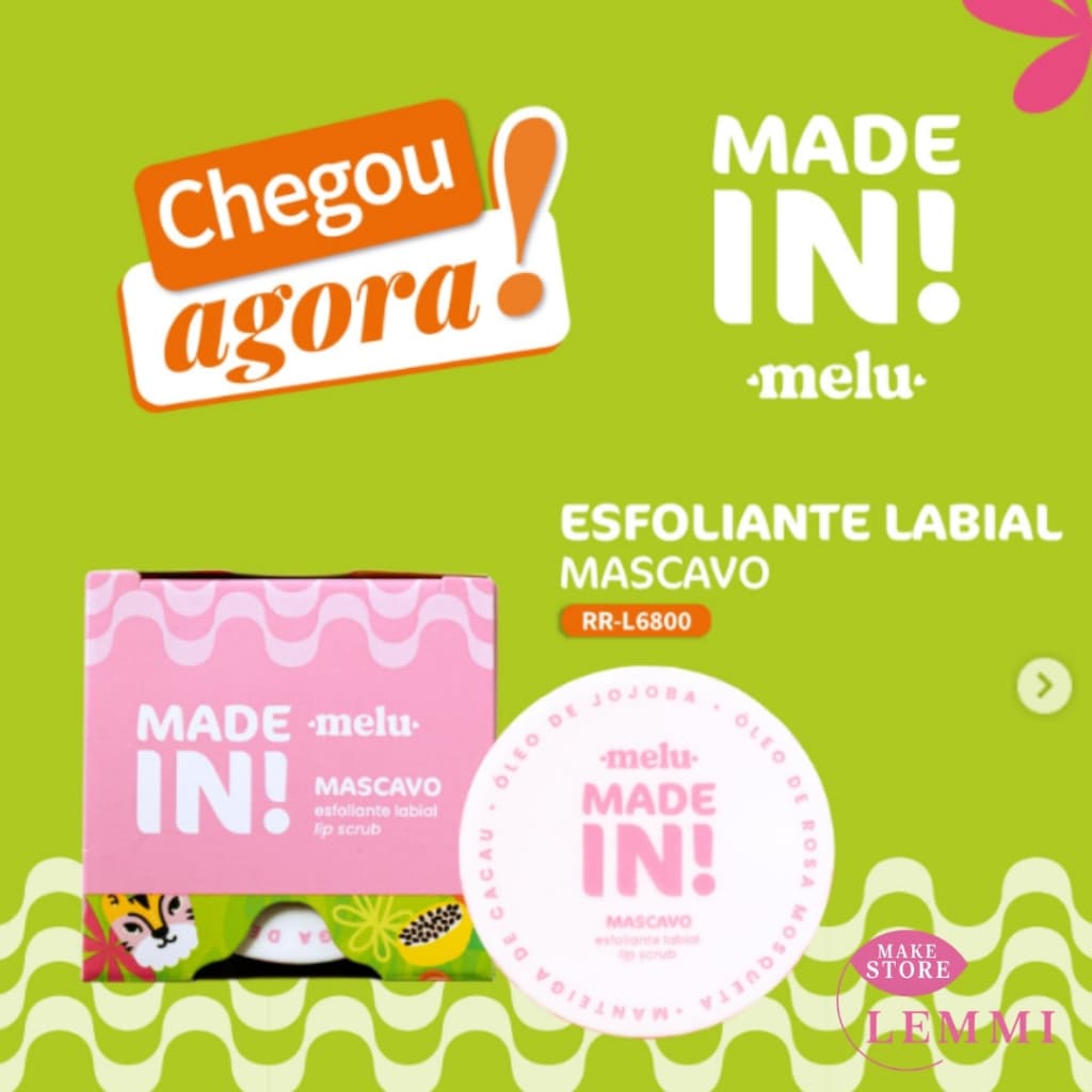 Esfoliante Labial Mascavo Made in Melu