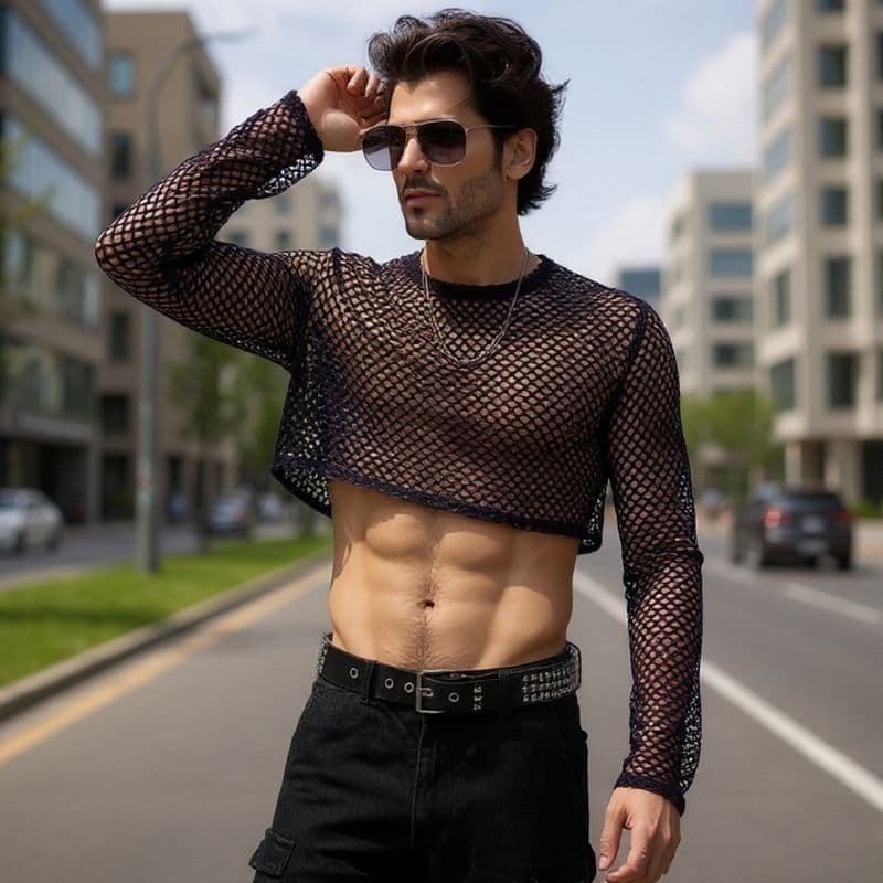 Cropped unissex em tela arrastao linha sport
