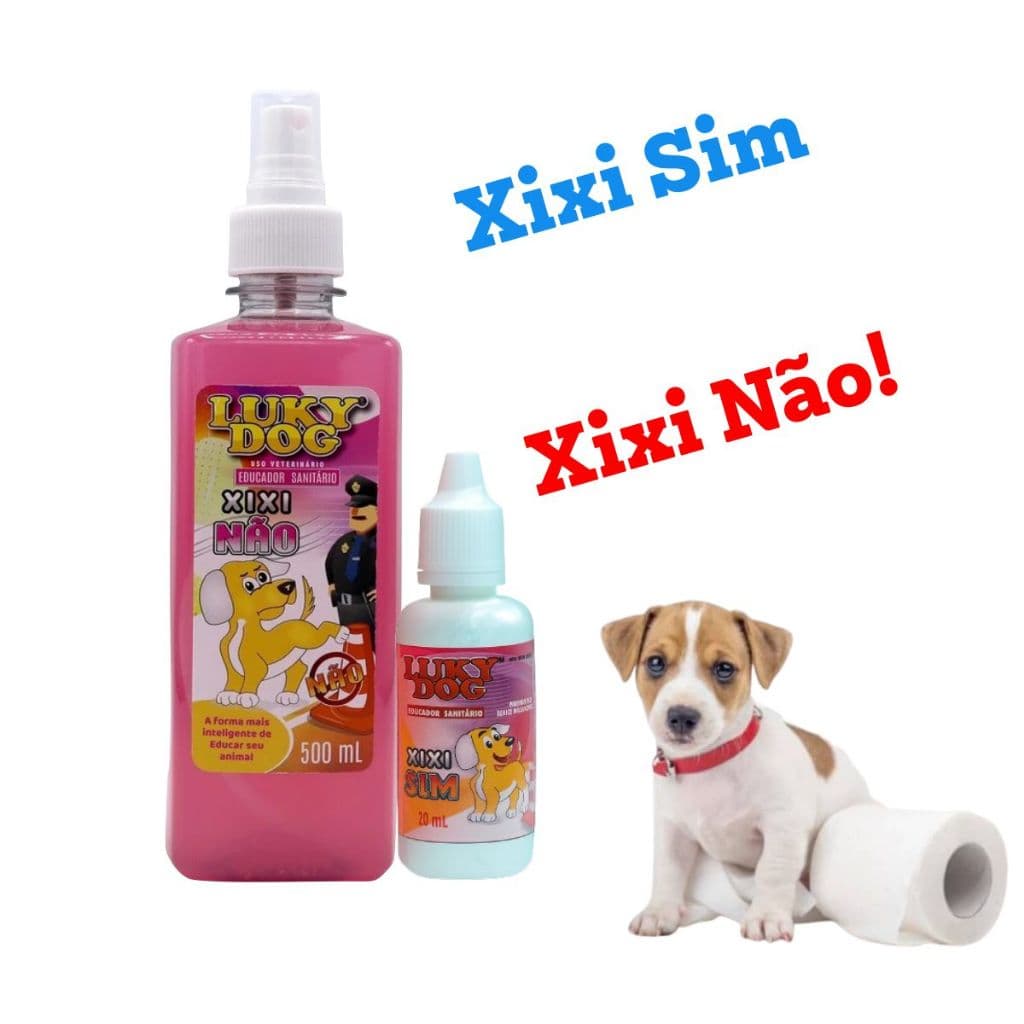 Kit Adestrador Educador Sanitário Cachorro Adestramento Xixi Não 500 ml + Xixi Sim 30 ml Luky Dog