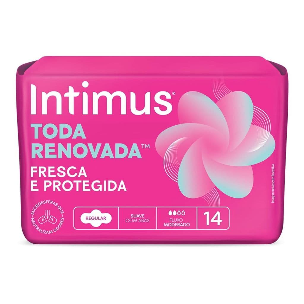 Intimus Absorvente Antibacteriana Ultrafino Com Abas