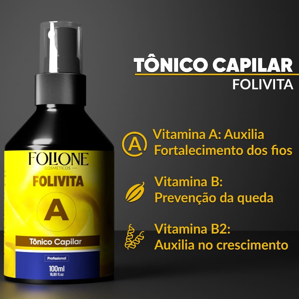 Tônico Capilar Folivita Barba Cabelo e Sobrancelha