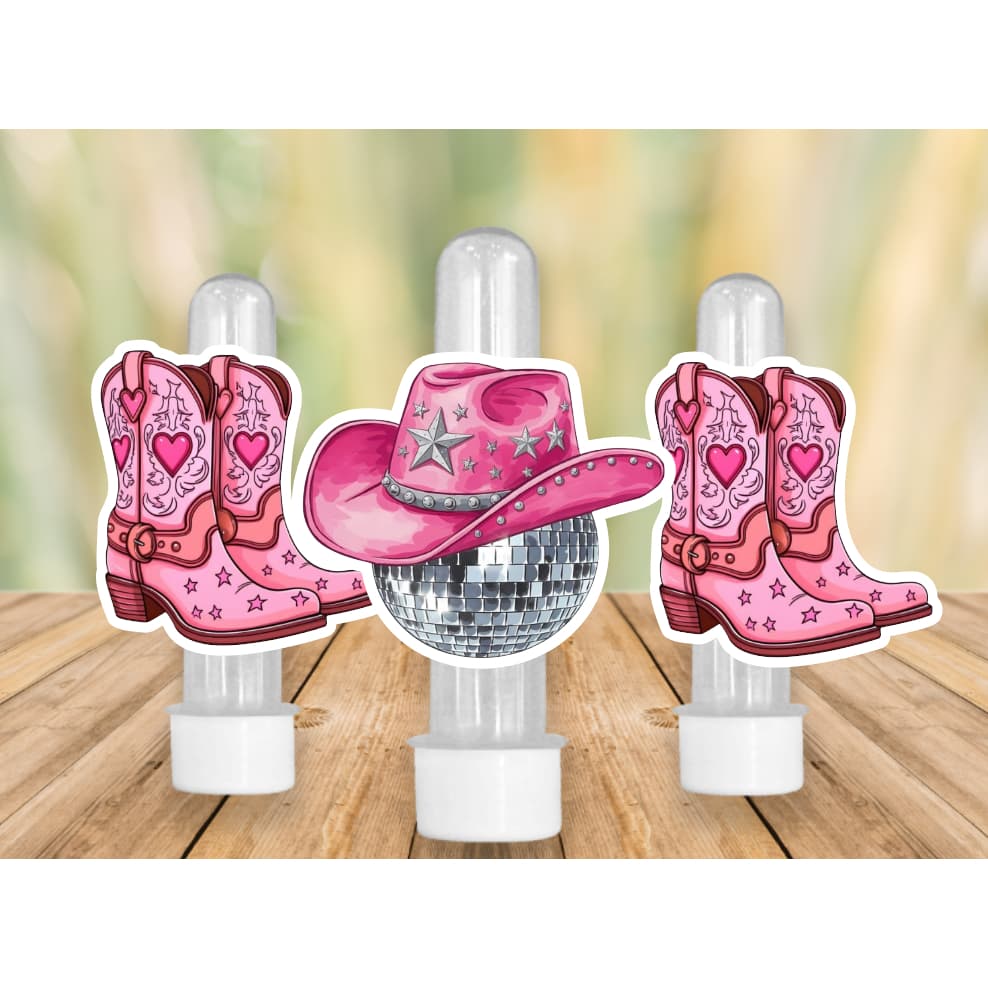 Apliques para Tubete Doces Bolo - BOIADEIRA COWGIRL - Lembrancinhas Divertidas para Sua Festas