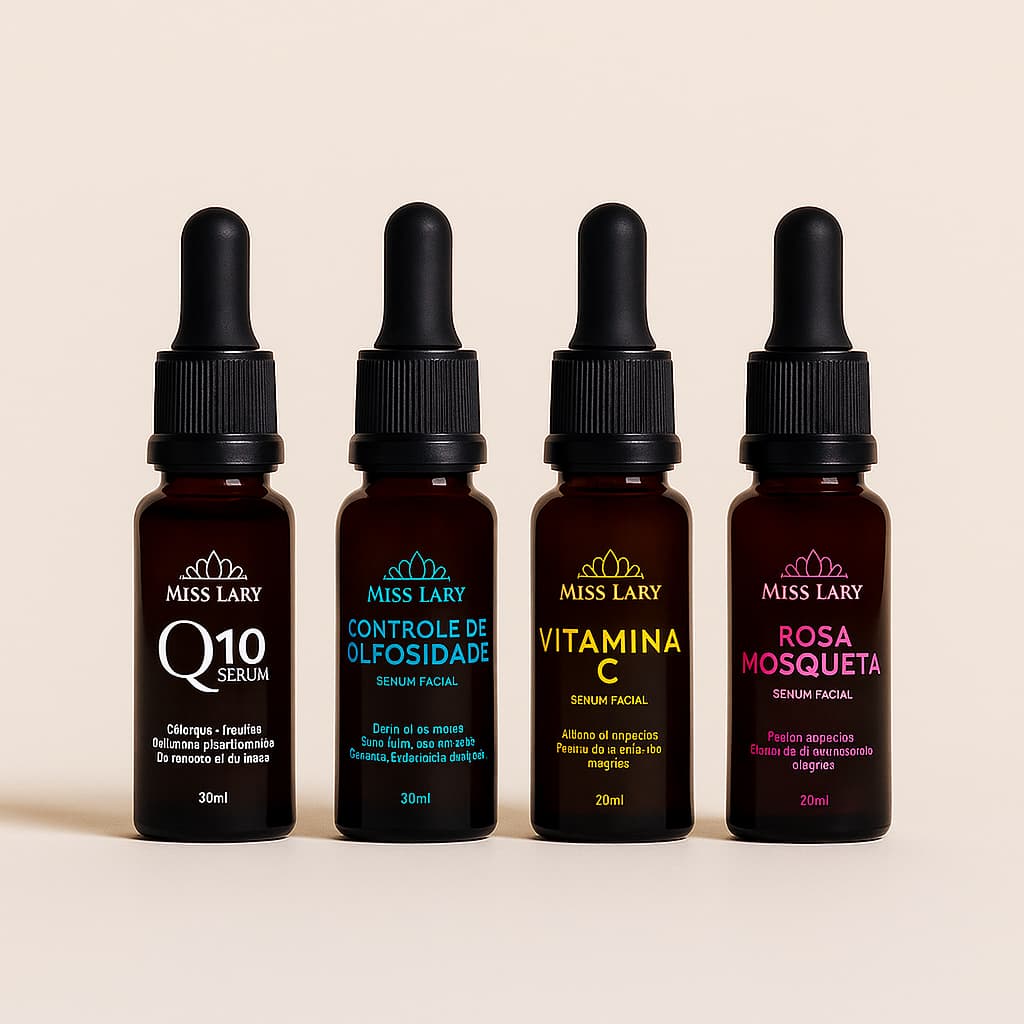 Serum Facial Miss Lary – Rosa Mosqueta, Controle de Oleosidade, Vitamina C e Q10