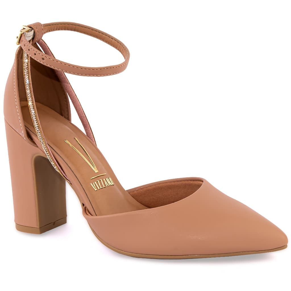 Sandália Vizzano Sapato Scarpin Salto Alto Social 1285-449 Rosado