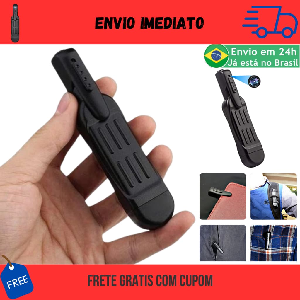 Câmera T189 Micro Câmera Full Hd Foto Vídeo Áudio 1080p Bolso Segurança