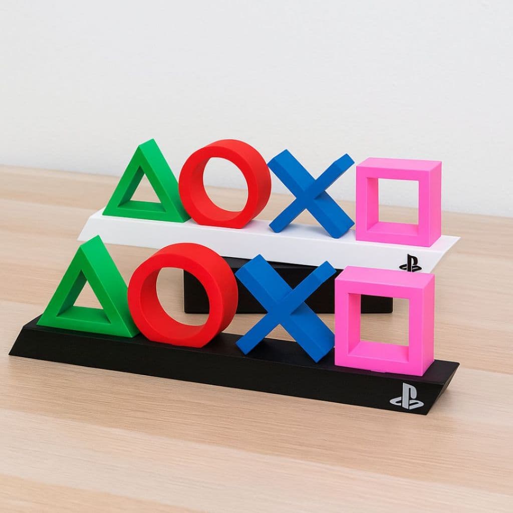 Letreiro Botões PlayStation - Impressão 3D (Colorido e Personalizado)
