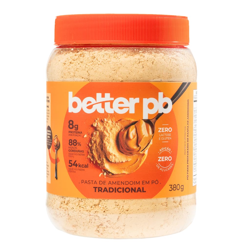 Pasta de Amendoim em Pó Tradicional 8g de Proteínas Econômico 380g - Better pb