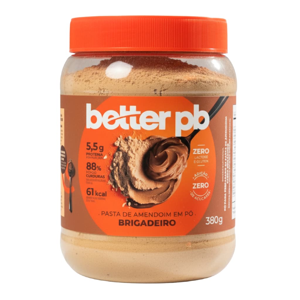 Pasta de Amendoim em Pó Brigadeiro Econômico 380g Zero Lactose - Better pb