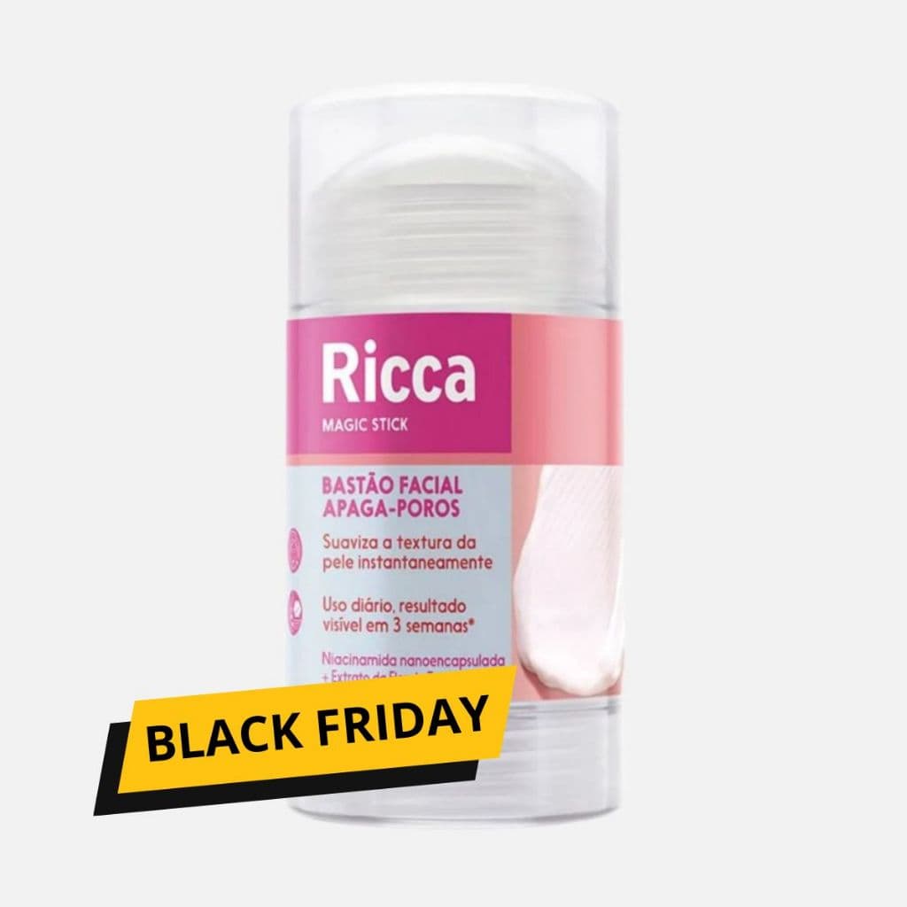 Bastao Apaga Poros Ricca Magic Stick Niacinamida 20g Efeito Blur Controla Oleosidade Primer Facial