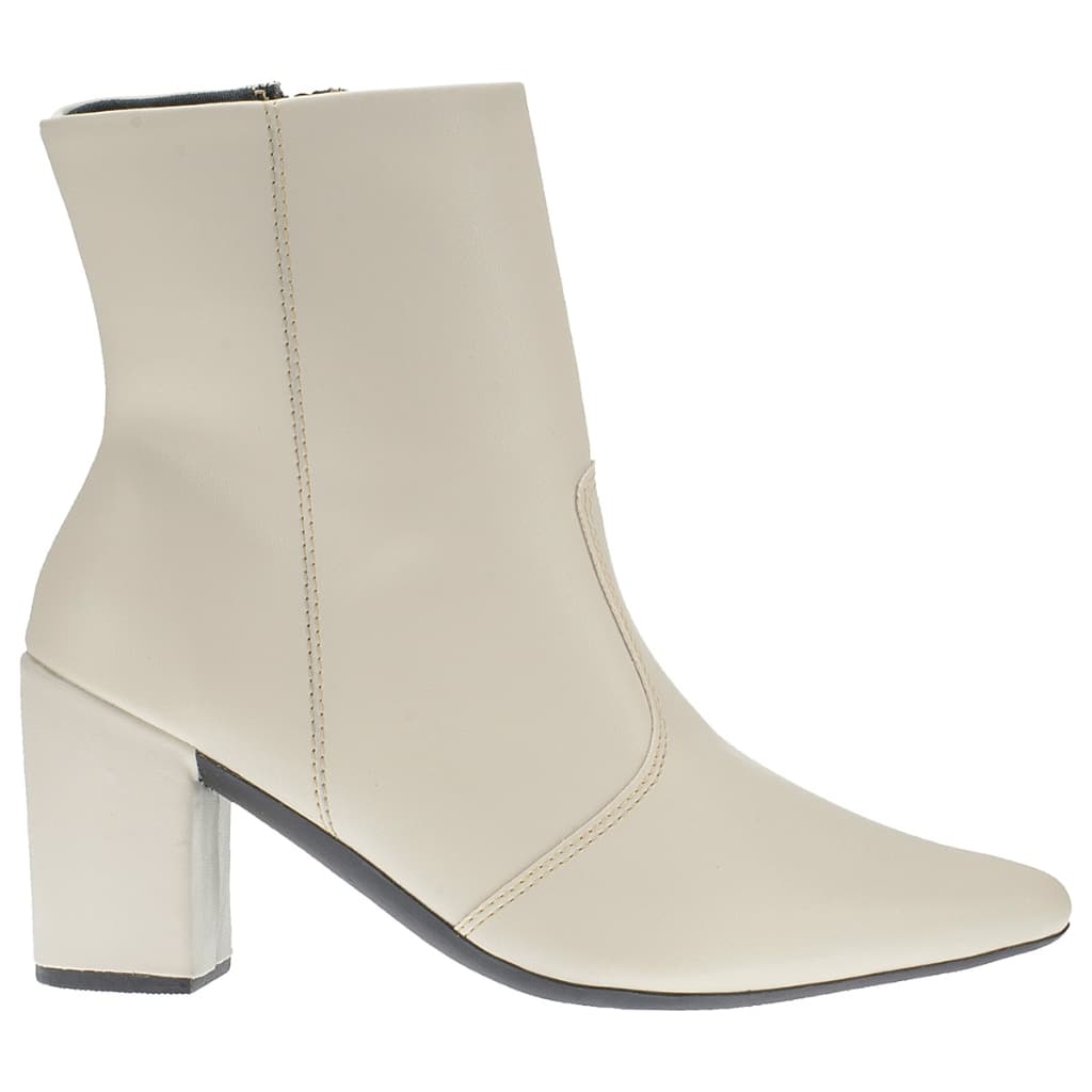 Bota Feminina Cano Curto Country Lisa Bico Fino Salto Alto 0,07 Centímetros Confortável Vermelho