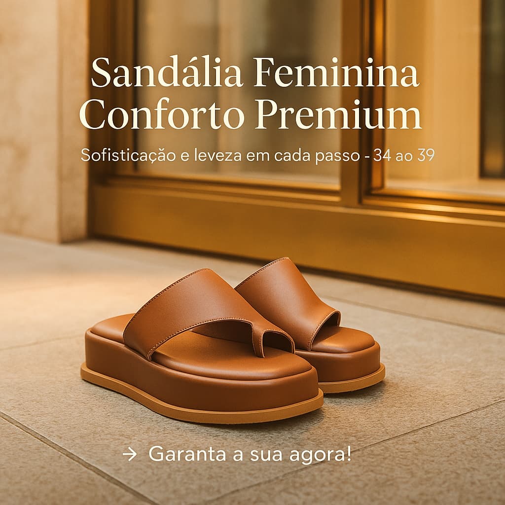 Sandália De Mulher Confortável - Sofisticação e Leveza Em Cada Passo Do 34 ao 39 - GARANTA JÁ!