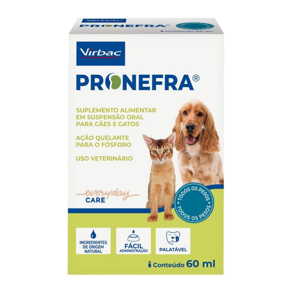 Pronefra 60ml Suporte Renal Cães e Gatos Saúde dos Rins