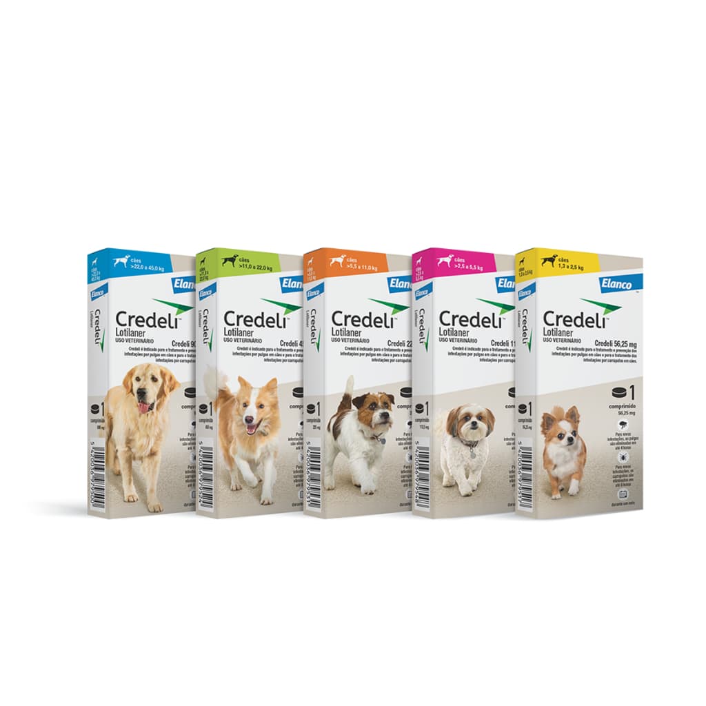 Antipulgas Credeli Cães 1,3 a 45 kg 1 Comprimido Proteção 30 Dias