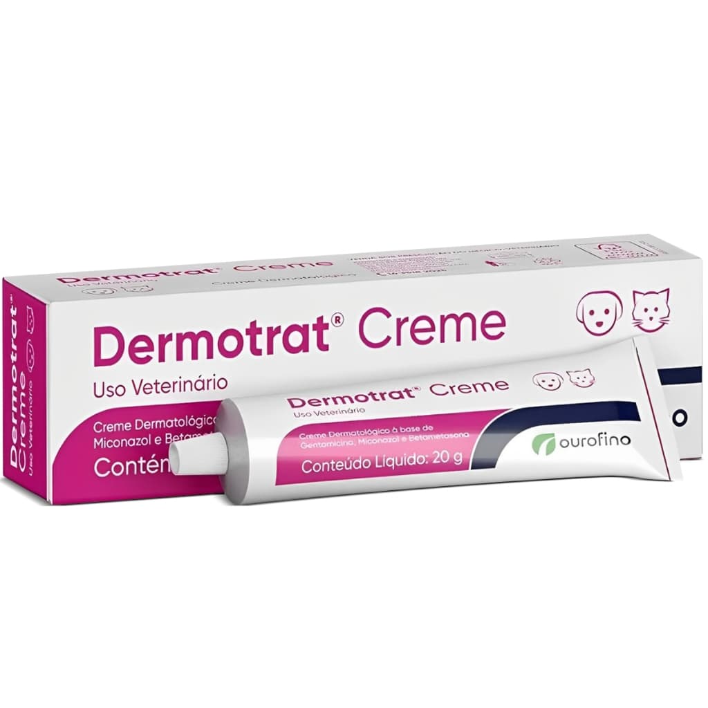 Dermotrat Creme 20g Ourofino P/ Coceira Dermatite Cães Gatos