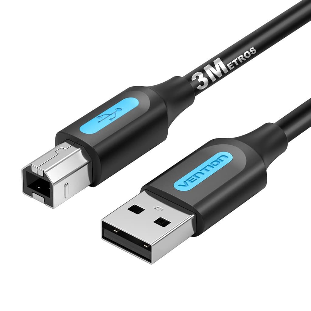 Cabo Impressora Usb 2.0 Vention Tipo A Para Tipo B 3 Metros