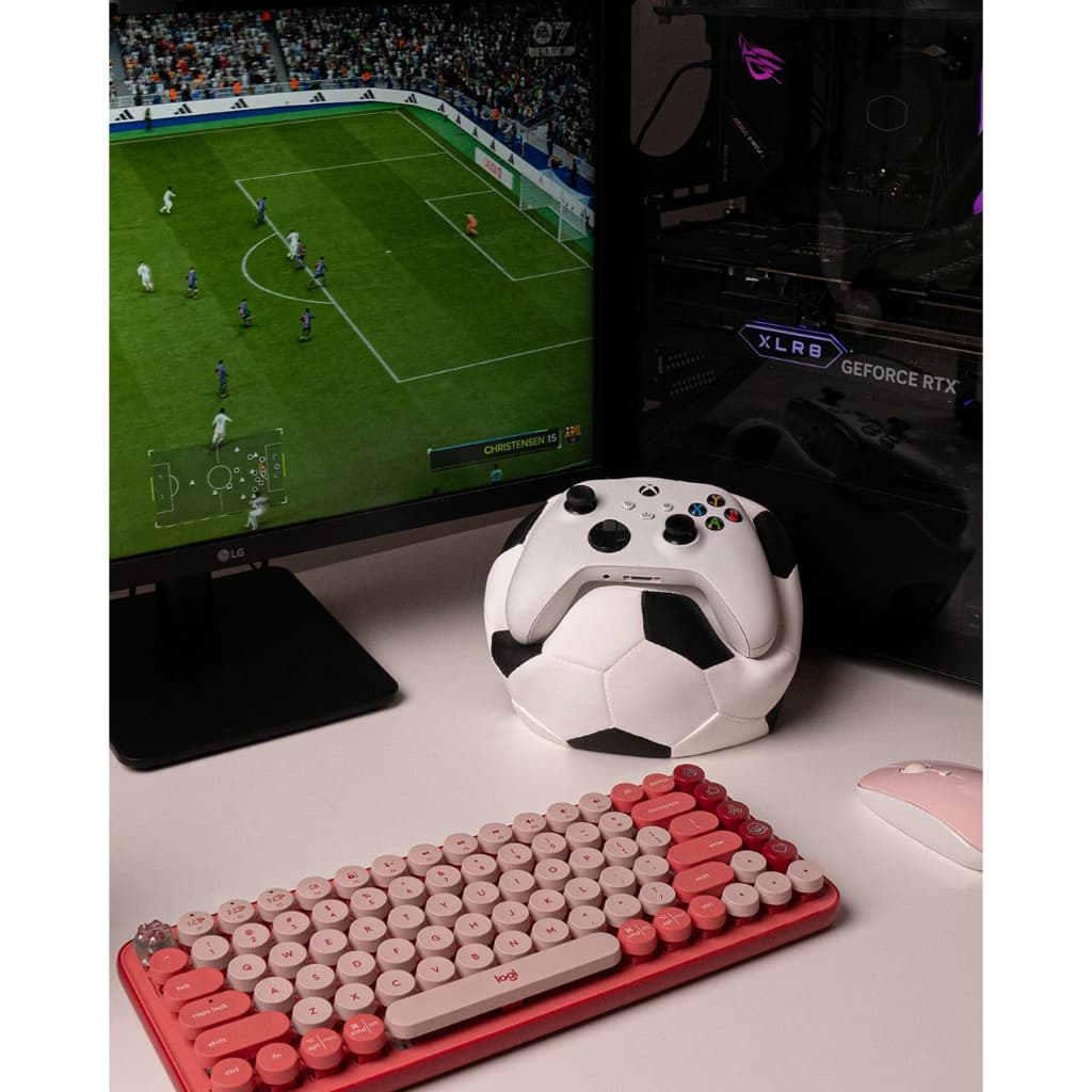 Suporte para Controle em Formato de Bola de Futebol – Impressão 3D Decorativa – STLFlix
