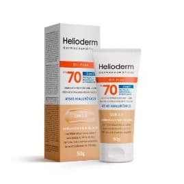 Protetor Solar Facial Helioderm FPS70 cor 3.0 Bege Médio
