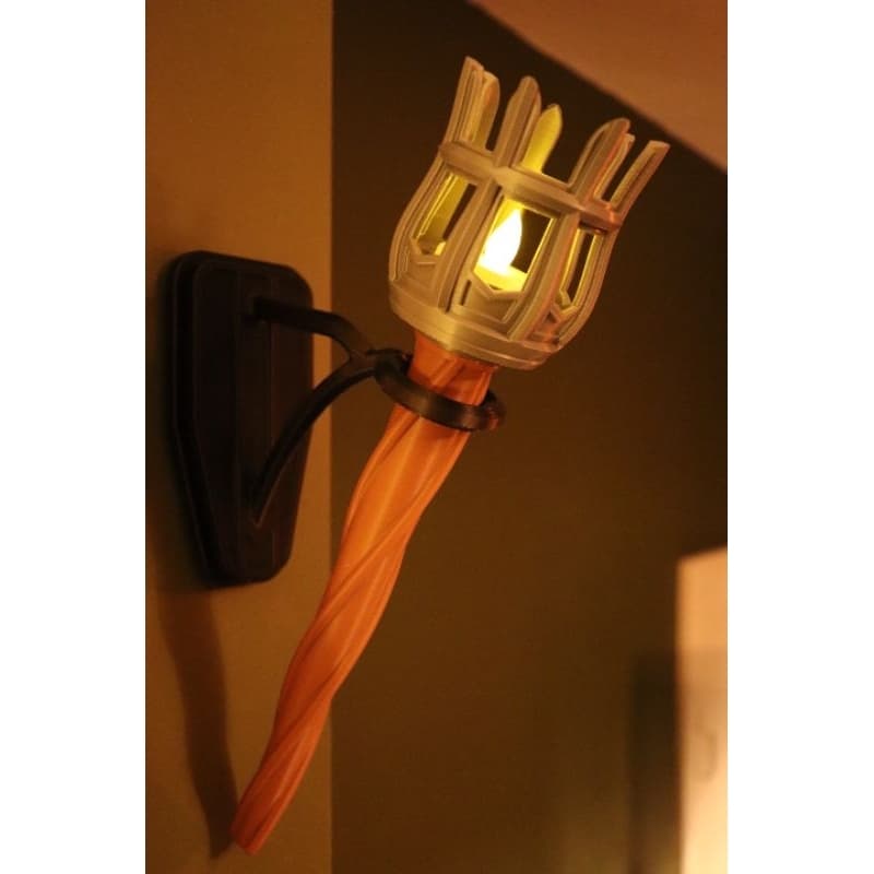 Luminária Tocha Medieval - efeito chama
