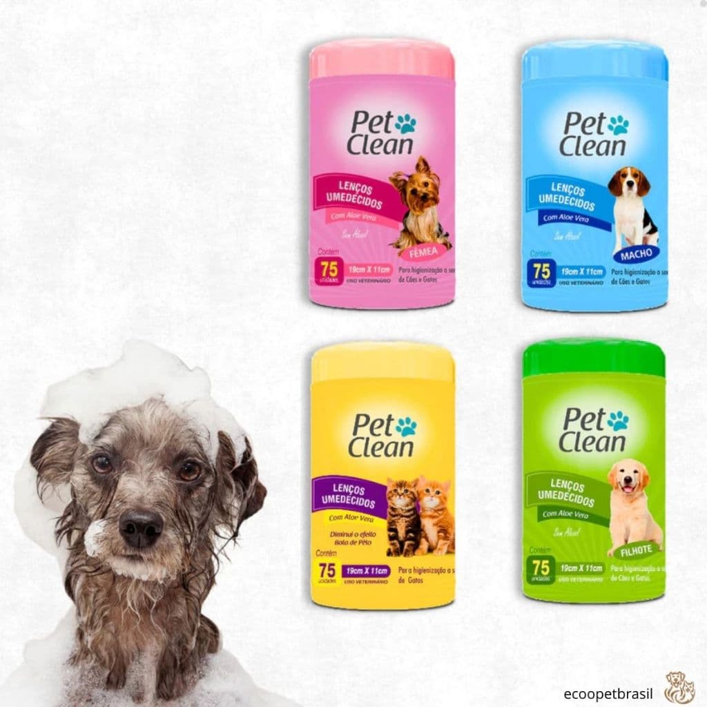Lenço Umedecido para Cães e Gatos Pet Clean