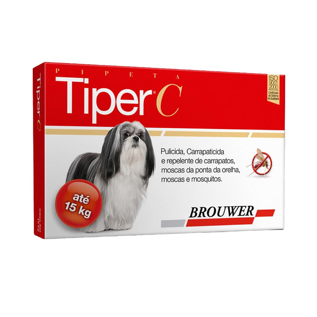Tiper C 1,2 ml para Caes ate 15 kg Suporte Antiparasitario