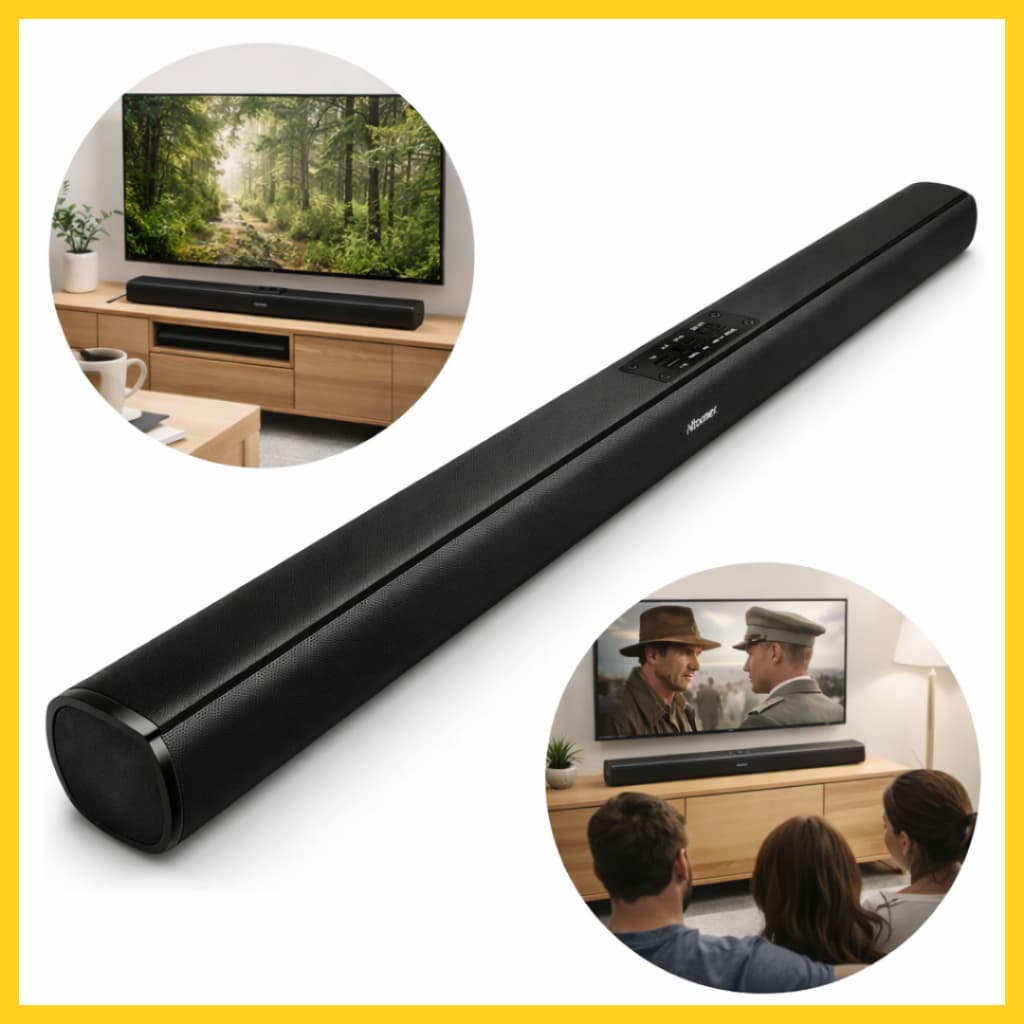 Caixa de Som Sound Bar Home Theater Bluetooth Para Tv Cinema 200w Cor Preto