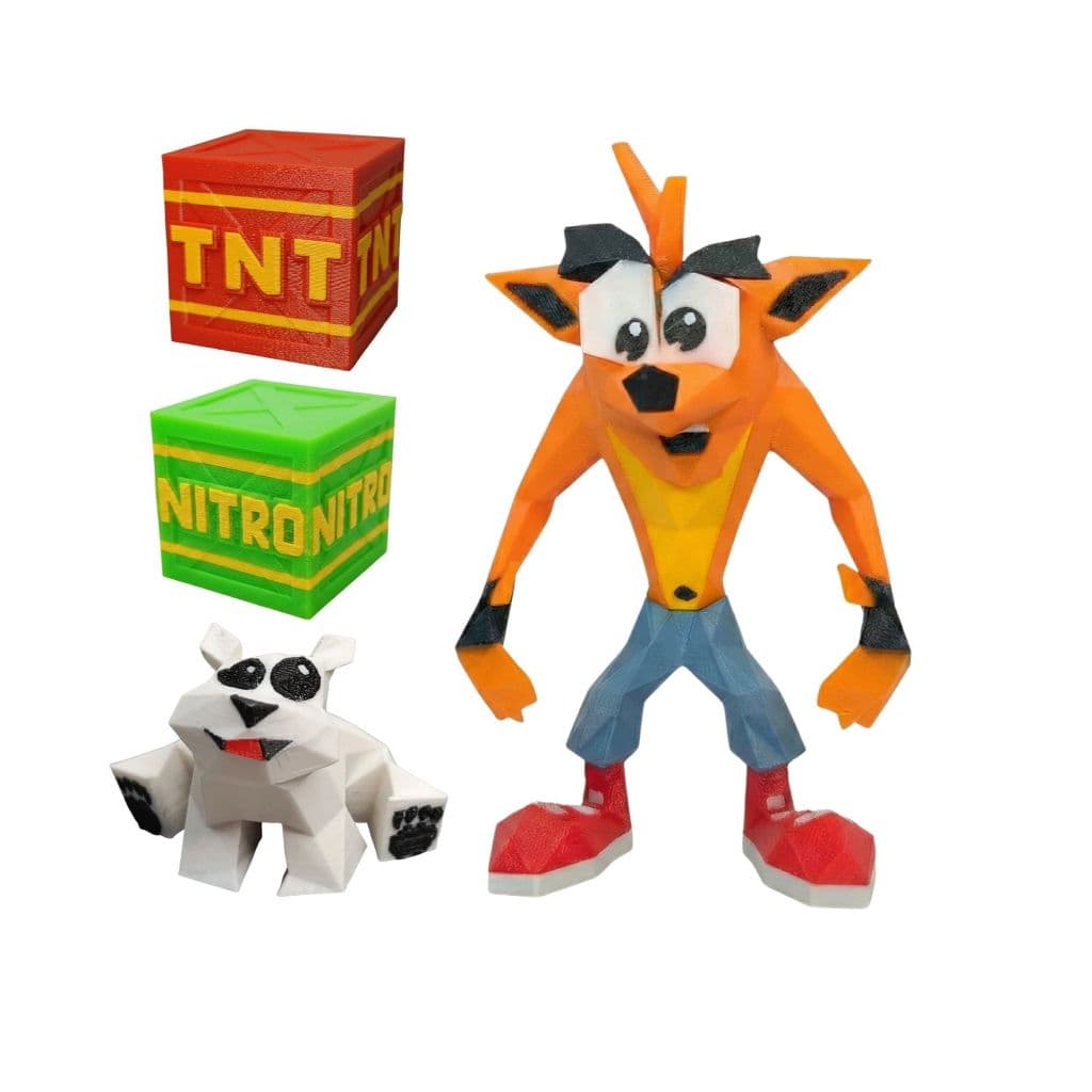 Figura Crash Bandicoot - PlayStation Clássico Presente Nerd Geek Decoração Colecionável Gamer Retrô