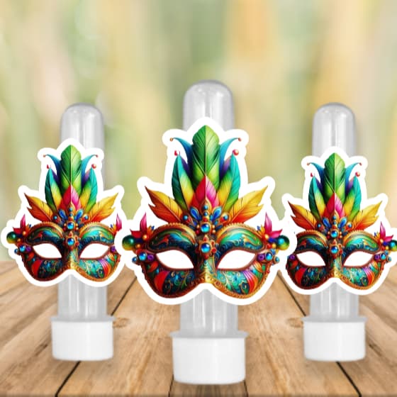 40 Apliques para Tubete Doce Bolo - CARNAVAL - Lembrancinhas divertidas para sua festa!
