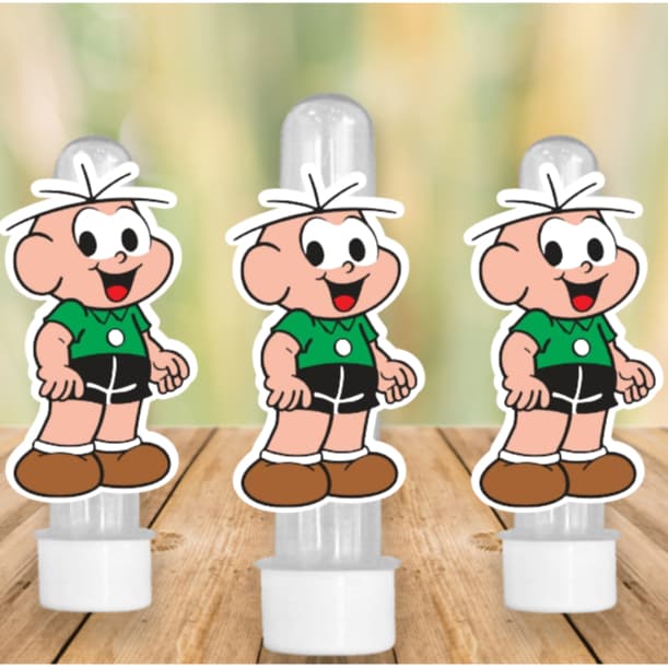 40 Apliques para Tubete Doces Bolo - Tema CEBOLINHA - Lembrancinhas Divertidas para Sua Festas