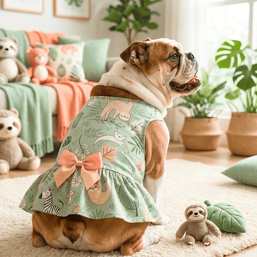Vestido Pet Luxo para Cachorro Fêmea | Roupa Pet de Festa com Laços e Brilho