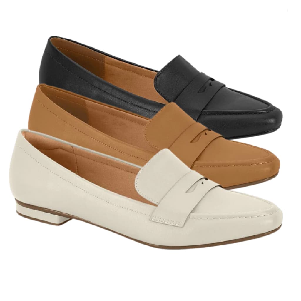 Mocassim Feminino Vizzano Bico Fino Sapato Social Confortável Casual Original Elegante Calce Fácil