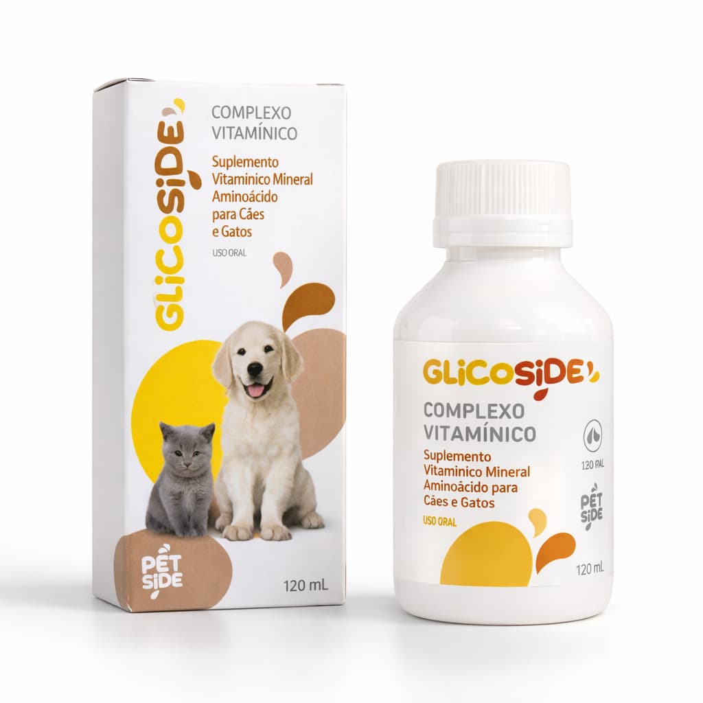 Glicoside Suplemento Aumenta Apetite Energia Em Cães Gatos Magros Debilitados em Recuperação - 120ml
