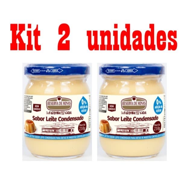 KIT 2 UNID. DOCE DE LEITE CONDENSADO DIET 210g ZERO AÇUCAR DIET RESERVA DE MINAS