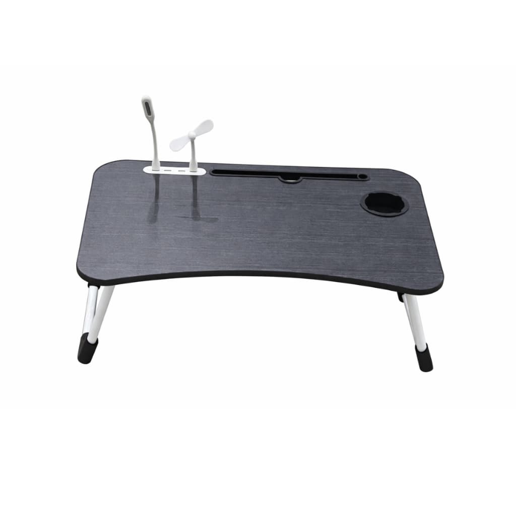 Mesa Dobrável  58x5x40  Notebook com Ventilador e Luminária LED Porta Copo Multiuso Ergonômica