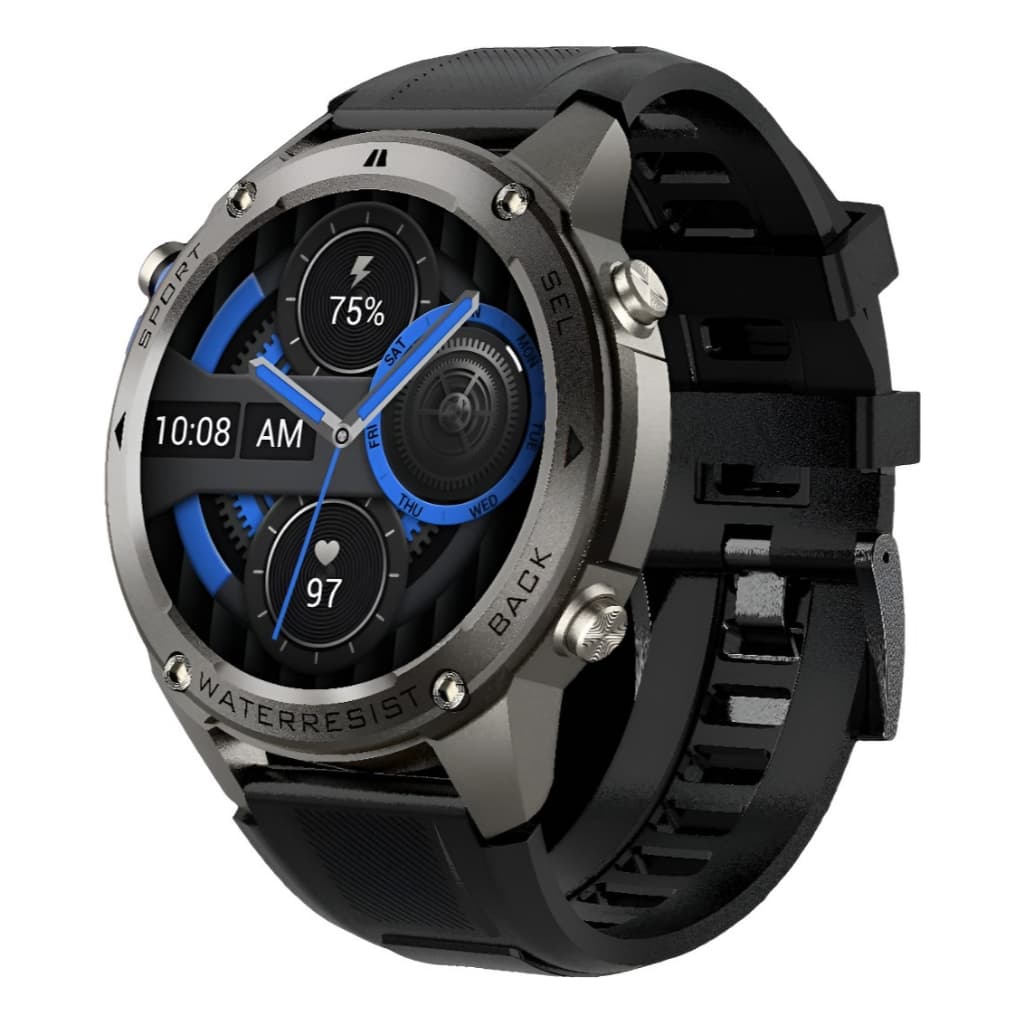RELÓGIO SMARTWATCH BRAVE MILITAR GPS DUPLO MAR PISCINA BATERIA 10 DIAS APP STRAVA
