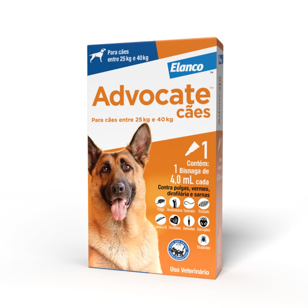 Antiparasitário para Pulga Elanco Advocate Cães de 25/40kg