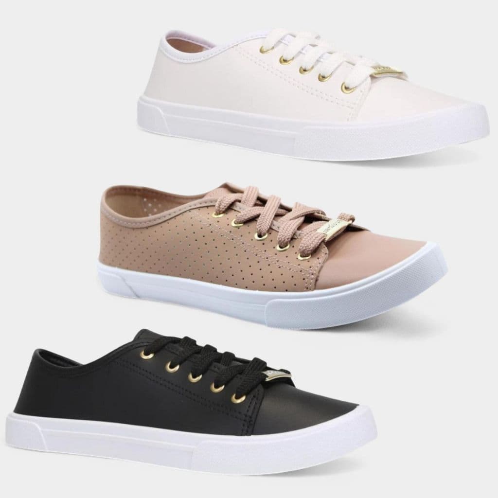 Tênis Moleca Básico Feminino Casual Conforto Dia a Dia Original