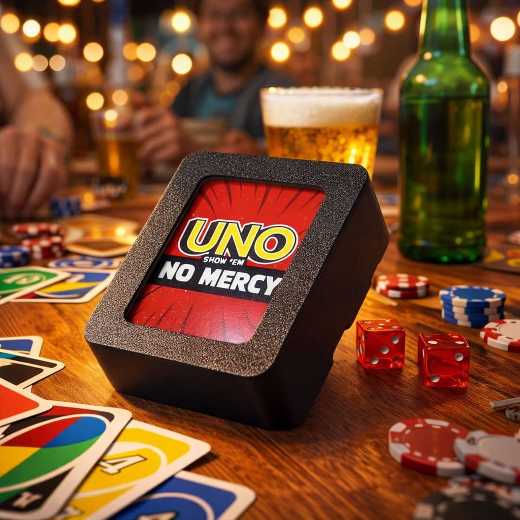 Case para Jogo UNO Modelo Padrão ou No Mercy Caixa Organizadora para Cartas, Facilita o Transporte Design Exclusivo