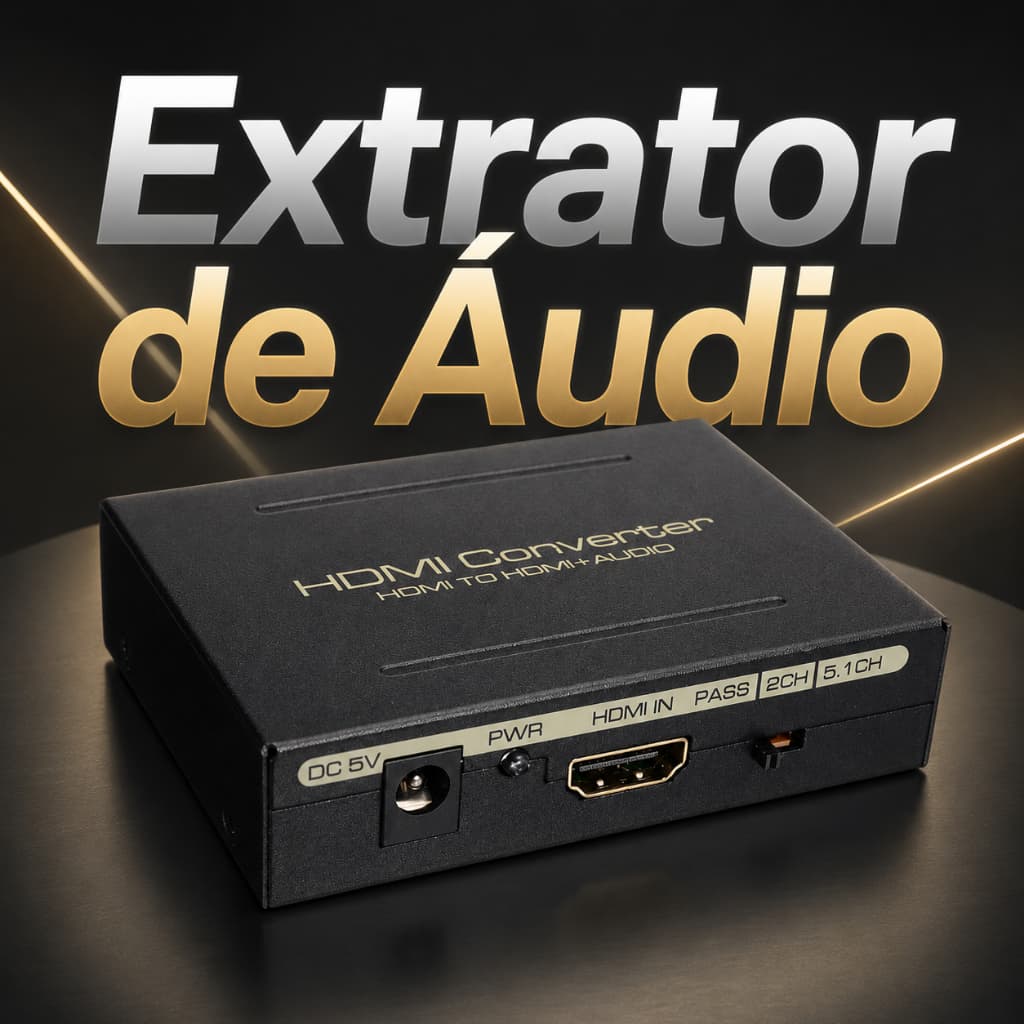 Extrator de Áudio HDMI SPDIF e RCA L/R
