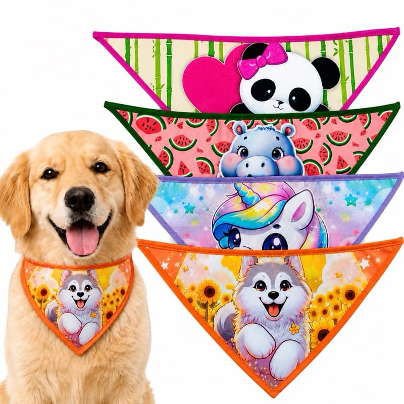 Bandana Pet Star Fêmea Para Cachorros - Acessórios Pet Com Víes - Ideal Para Banho e Tosa e Pet Shop Atacado Kit com 50
