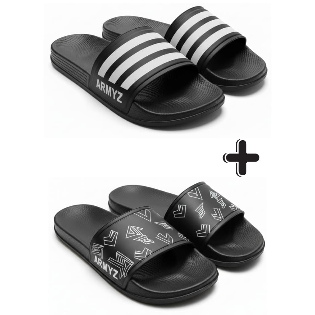 Kit 2 Pares Chinelo Slide Feminino Masculino Macio 34 ao 43