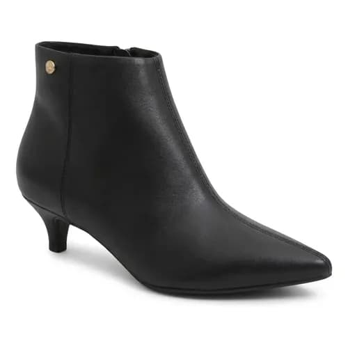 Bota Feminina Via Uno Bico Fino Saltinho Confortavel Social