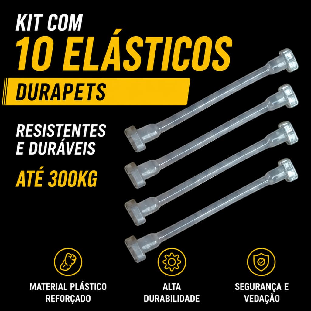 Kit com 10 Elásticos Do Armazenador Dispenser Durapets