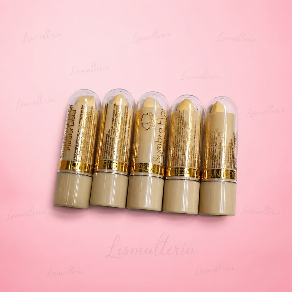 Kit 5/10 pc Hidratante Labial Sombra Flor Manteiga de Cacau Protetor Labial Natural