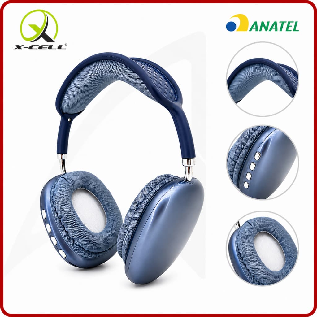 Fone De Ouvido Premium X-cell Sem Fio Bluetooth Headset Wireless Anti-ruído