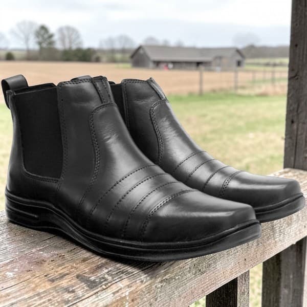Bota Botina Masculina Forrada Country Lisa Conforto Detalhe Verniz 7010