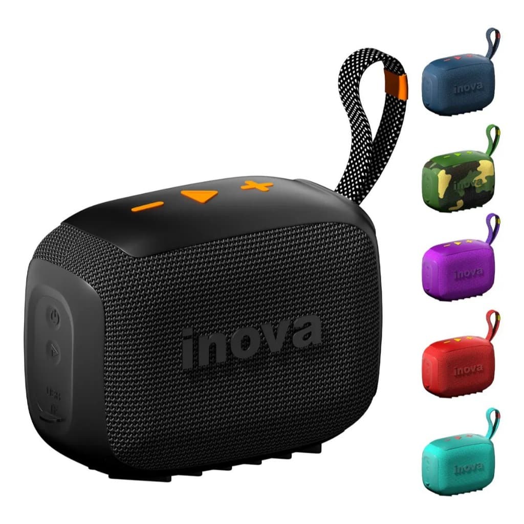 Caixa de Som Bluetooth inova Portátil à Prova D’Água | Som Potente | Bateria Longa | Ideal para Praia e Churrasco Áudio